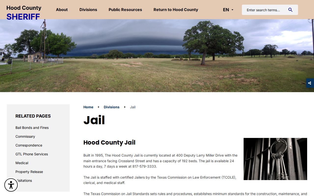 Hood County arrest warrant custody questions at the jail